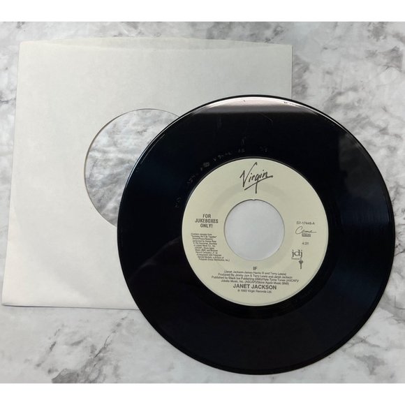 Janet Jackson If / One More Chance 45 Pop 1993 Virgin 17446 VG+ - Picture 3 of 6